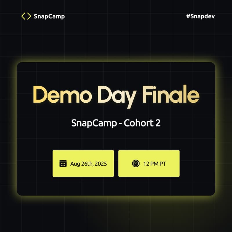 Cover Image for SnapCamp: Demo Day Finale