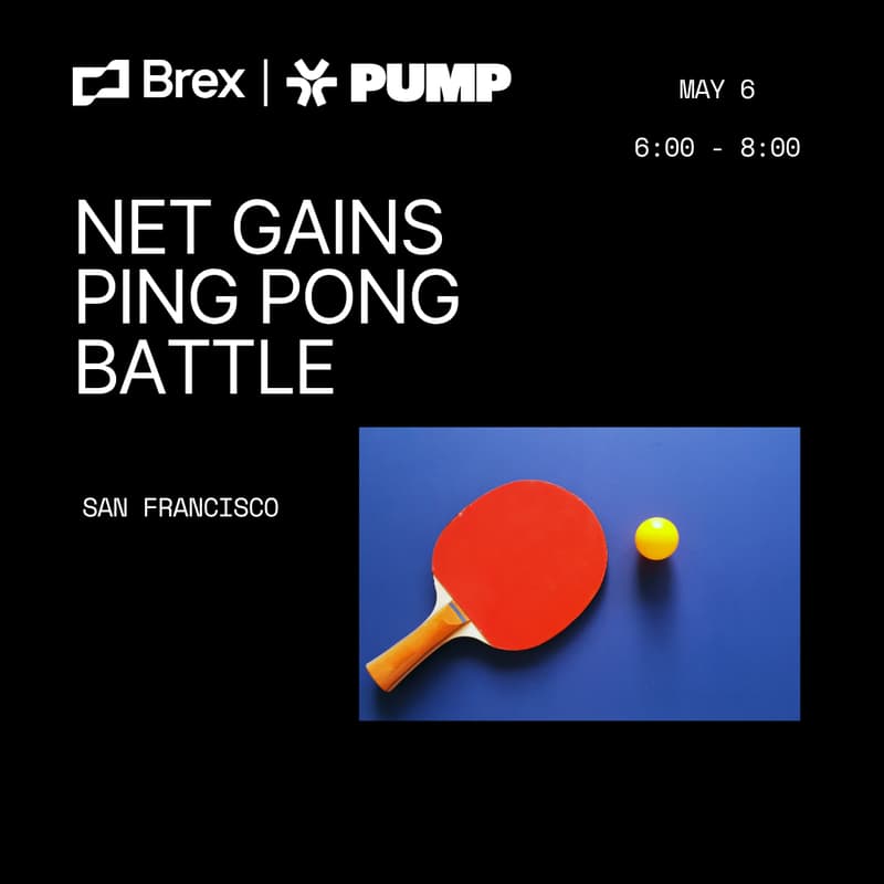 Cover Image for Pump x Brex Ping Pong Tournament