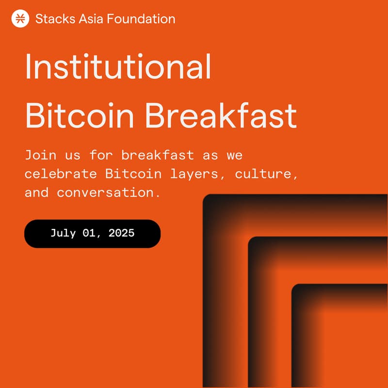 Cover Image for Institutional Bitcoin Breakfast - Stacks | EthCC Cannes