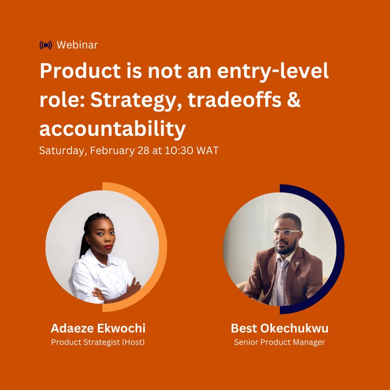 Cover Image for Product is not an Entry Level Role