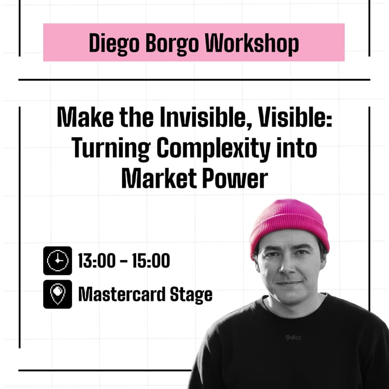 Cover Image for Diego Borgo Workshop: Make the Invisible, Visible - Turning Complexity into Market Power