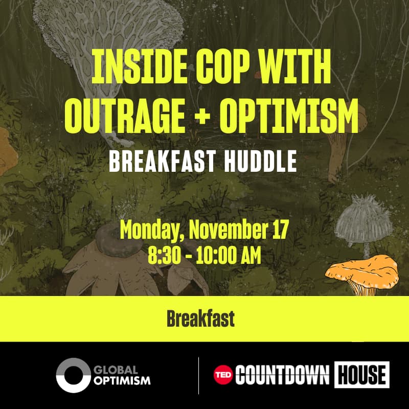Cover Image for Inside COP with Outrage + Optimism: Breakfast huddle