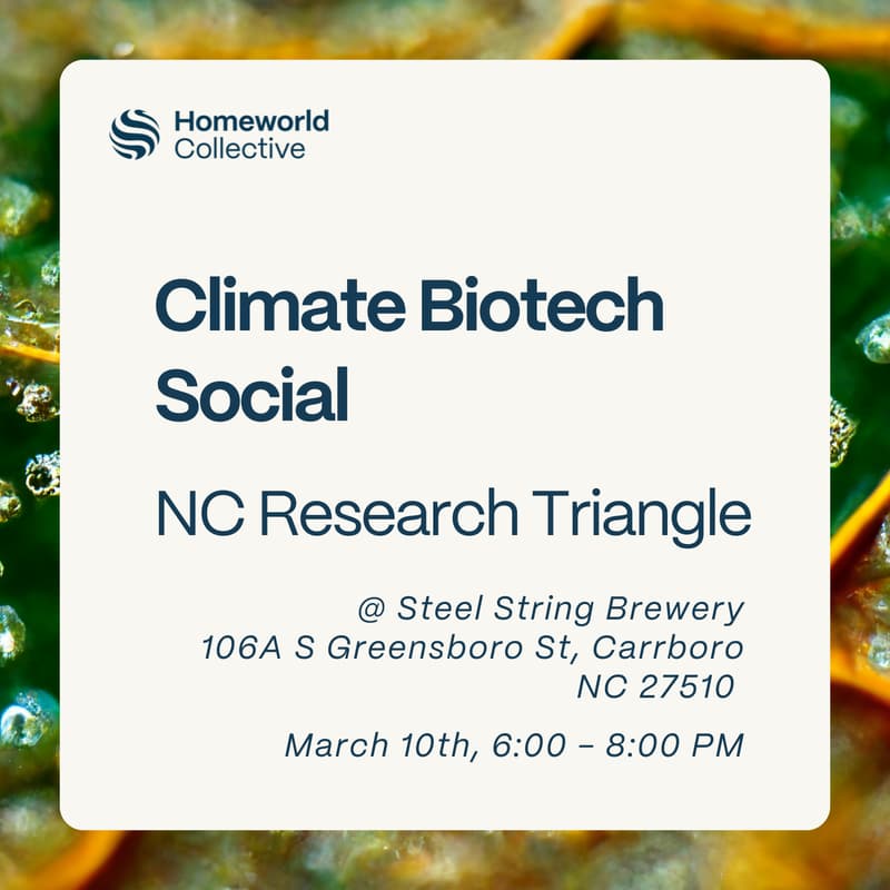 Cover Image for Climate Biotech Social - NC Research Triangle