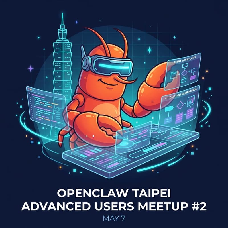 Cover Image for OpenClaw 台北 — 進階使用者聚會 #2 | OpenClaw Taipei — Advanced Users Meetup #2