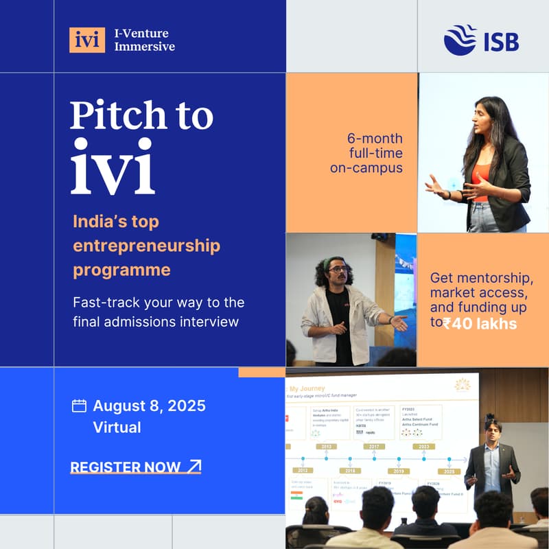 Cover Image for Pitch Virtually to Join ivi Cohort 3 – August 8, 2025 | 10:00 AM - 6:00 PM