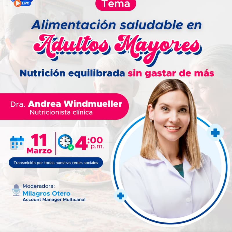 Foto de portada de Live: Comer bien sin gastar de más. ¡Alimentación saludable en adultos mayores!