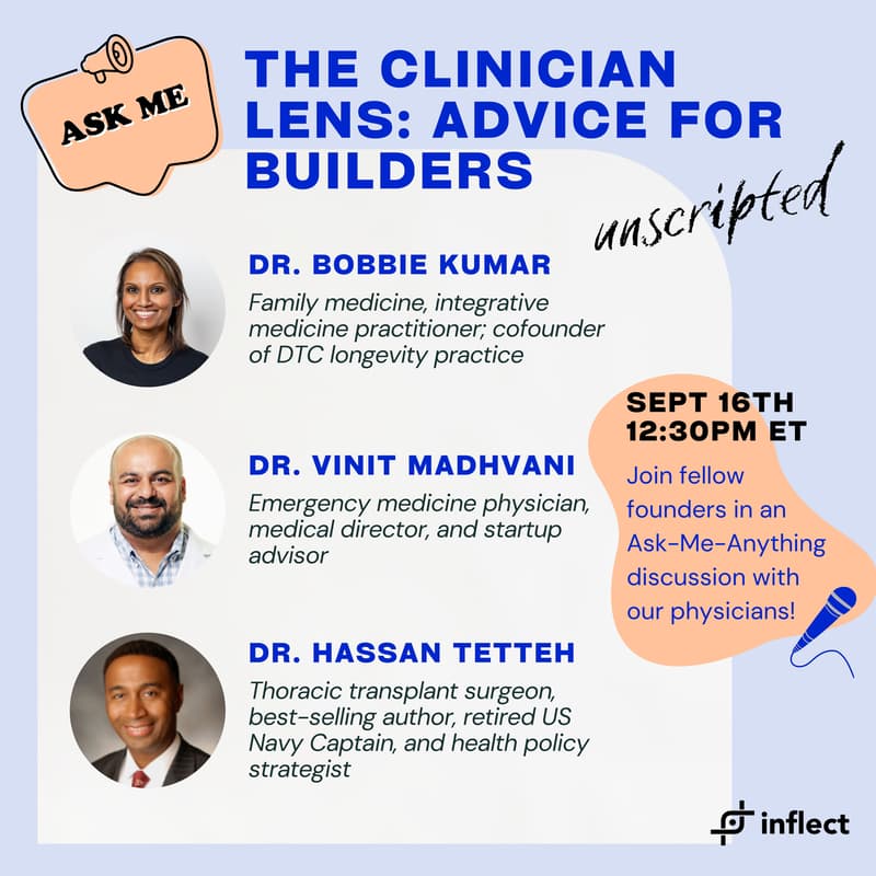 Cover Image for 🚑 The Clinician Lens: Advice for Builders 🩺