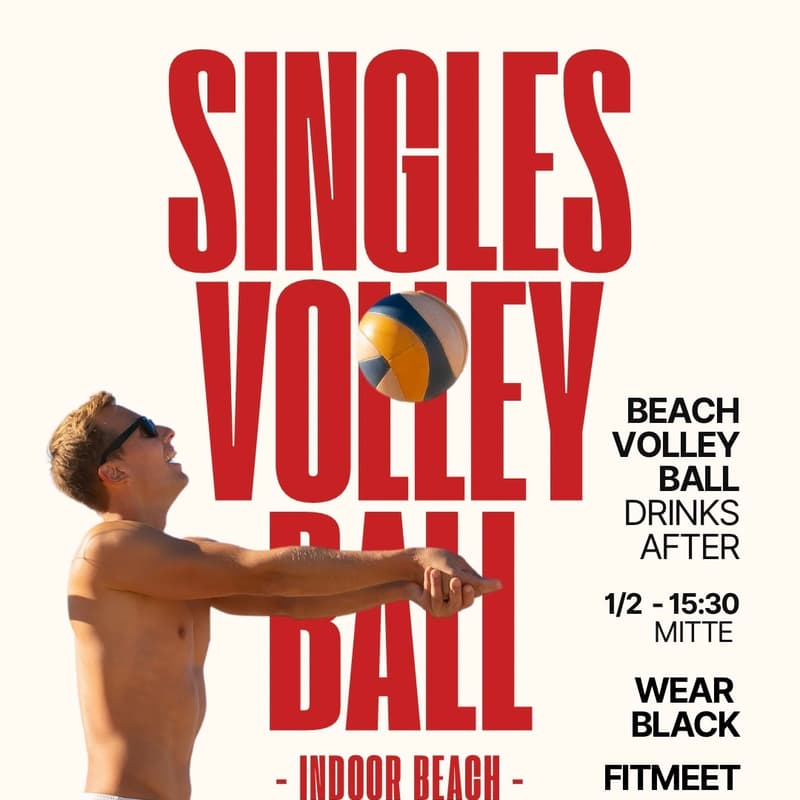 Cover Image for FitMeet: Singles' Indoor Beach Volleyball
