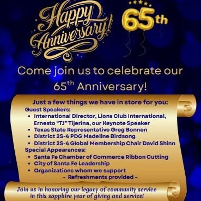 Cover Image for Santa Fe Lions Club 65th Anniversary