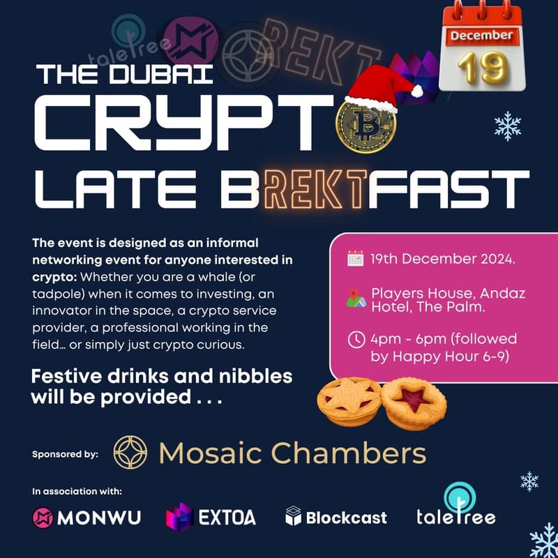 Cover Image for The Dubai Crypto Late BREKTFast Holiday Party