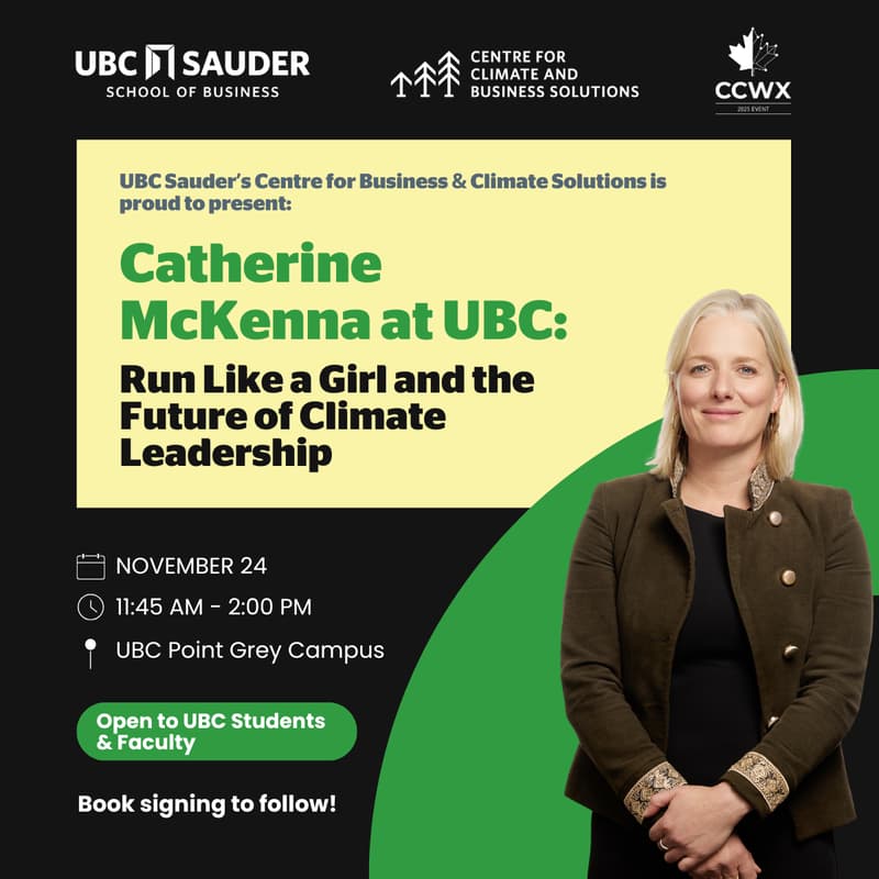 Cover Image for Catherine McKenna at UBC: Run like a Girl and The Future of Climate Leadership