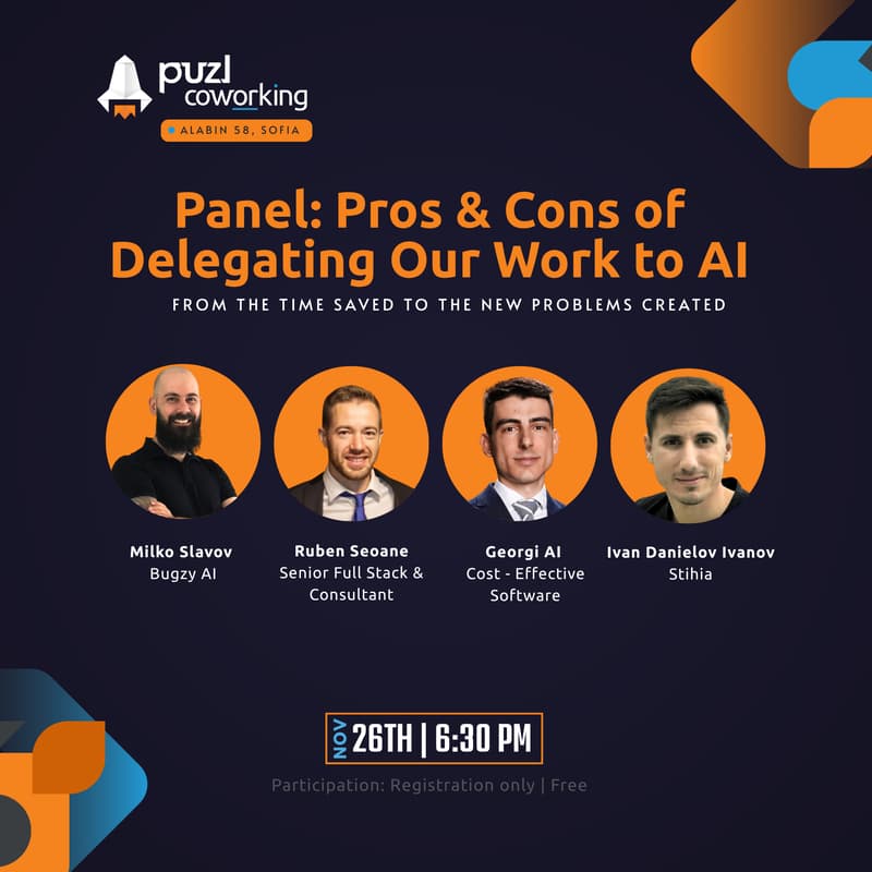 Cover Image for Panel: Pros & Cons of Delegating Our Work to AI