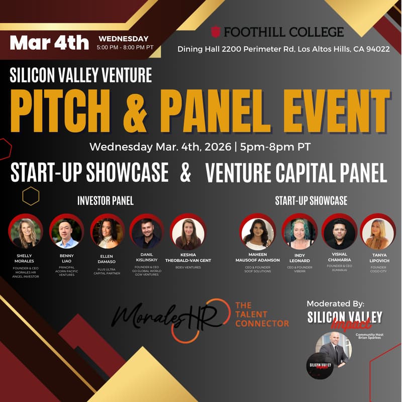 Cover Image for Silicon Valley Venture: Pitch & Panel Event at Foothill College