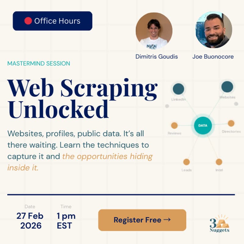 Cover Image for Office Hours - Webscraping using AI