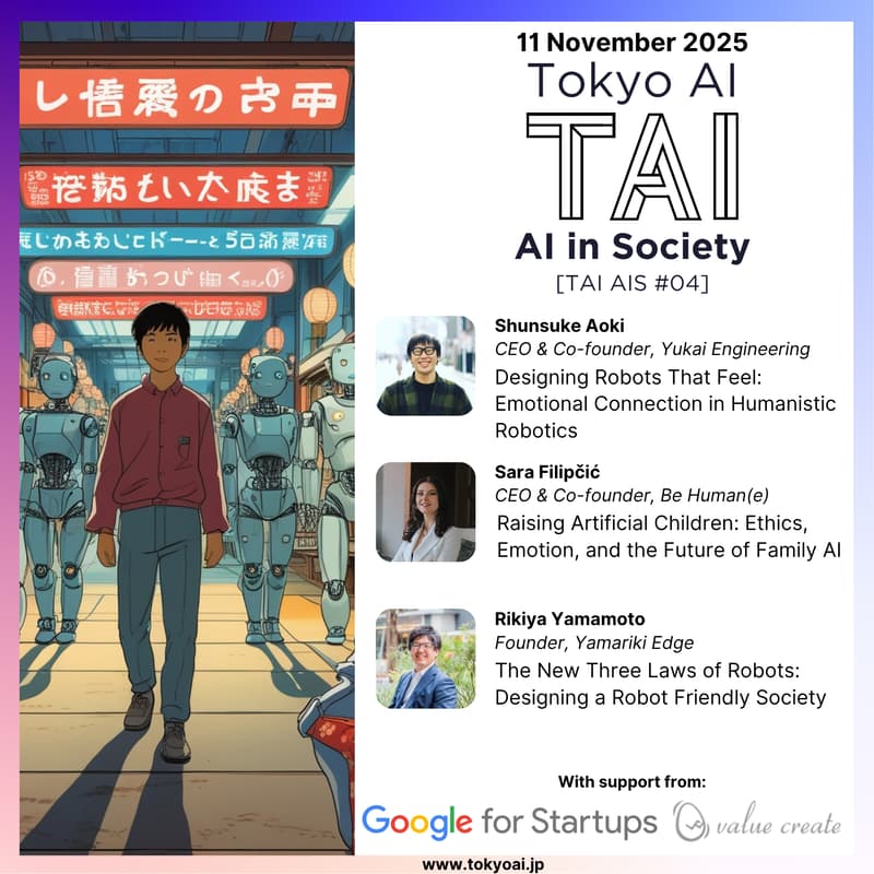 Cover Image for AI × Society: From Home to Industry – Building a Robot Friendly Society (TAI AIS #04)