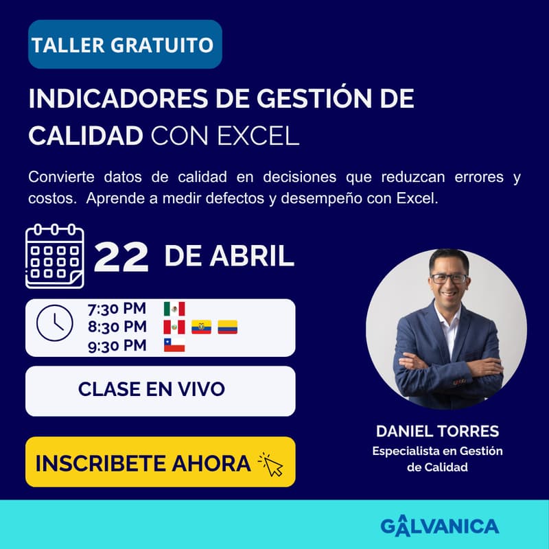 Cover Image for Taller: KPIs de Gestión de Calidad con Excel