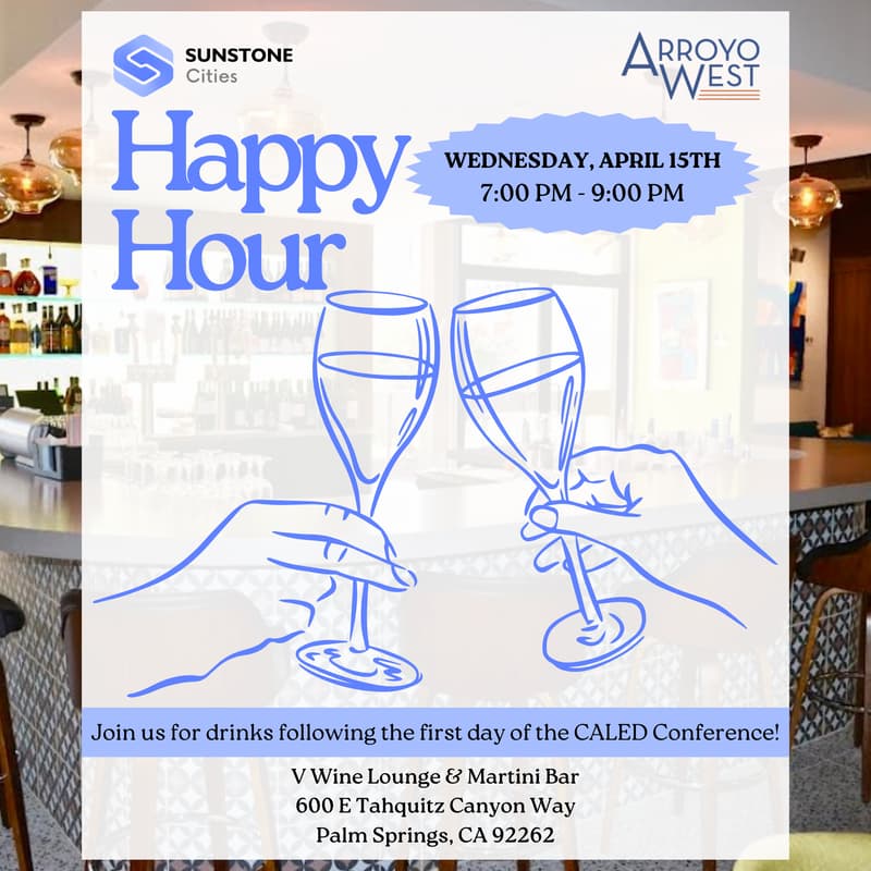 Cover Image for CALED Happy Hour @ V Wine Lounge - Hosted by Sunstone Cities & ArroyoWest