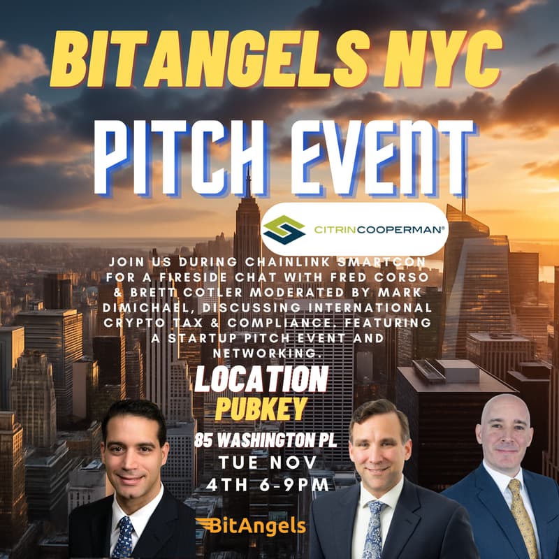Cover Image for BitAngels Pitch Competition and Fireside Chat during Chainlink SmartCon