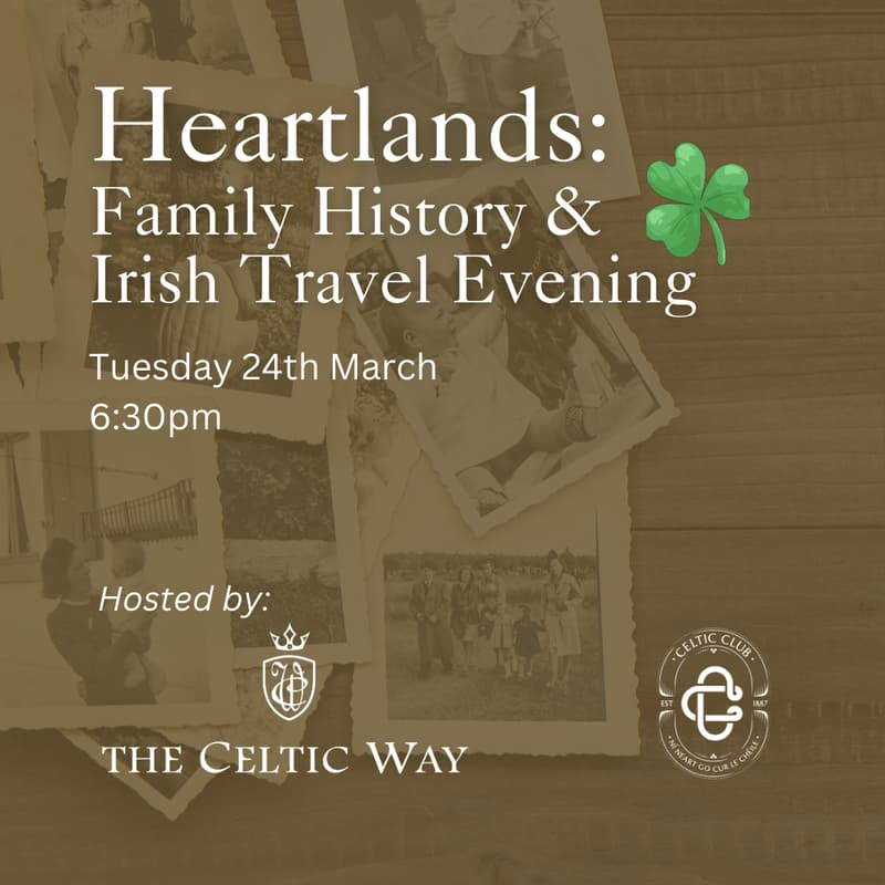 Cover Image for ​Heartlands: Family History & Irish Travel Evening