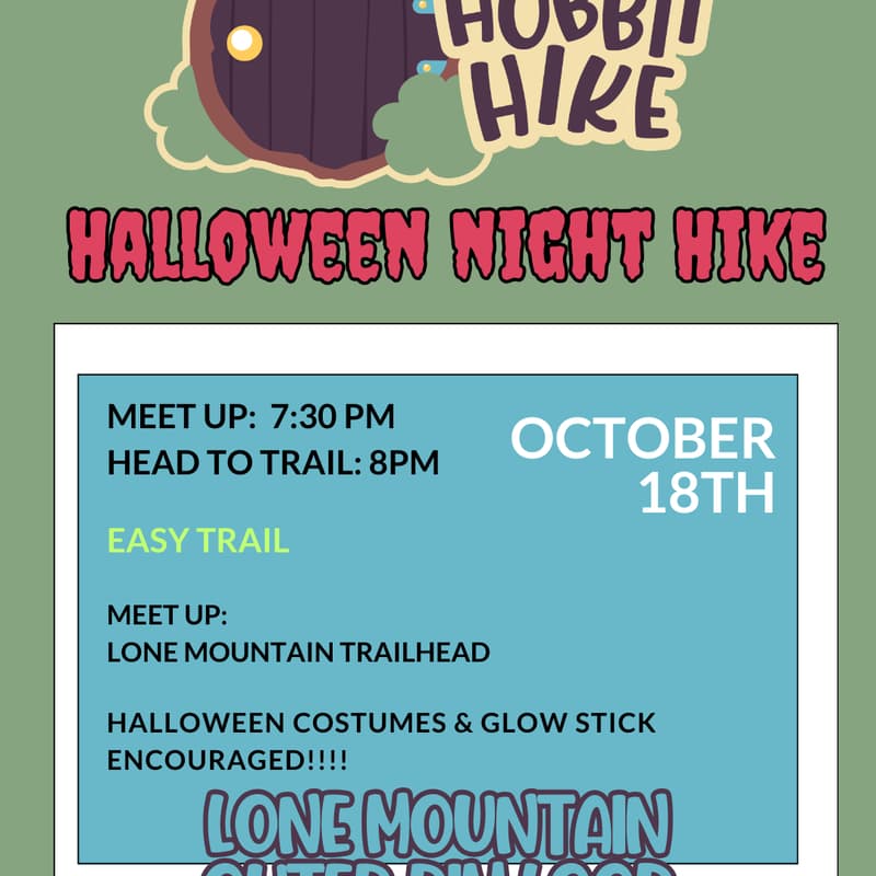 Cover Image for Hobbit Hike: Halloween Night Hike - Lone Mountain Outer Loop