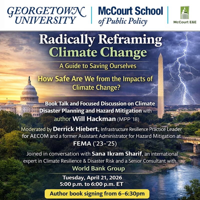 Cover Image for Book Talk and Focused Discussion on Climate Disaster Planning and Hazard Mitigation