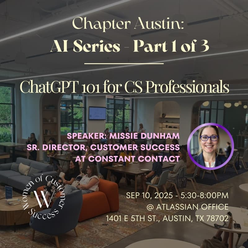 Cover Image for WoCS ATX: AI Series 1/3 - ChatGPT 101 for CS Professionals