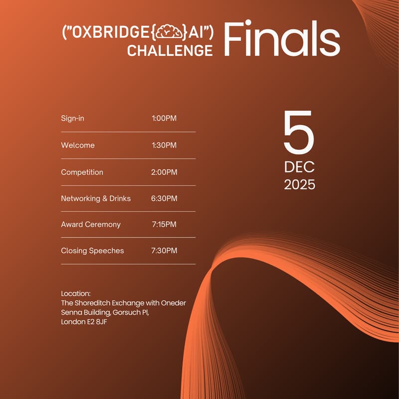Cover Image for Oxbridge AI Challenge 2025 Finals