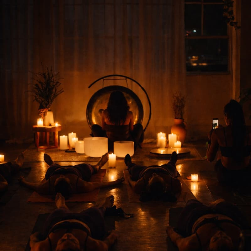 Cover Image for The Pause: Candlelit Yoga and Sound Bath with Live Harp