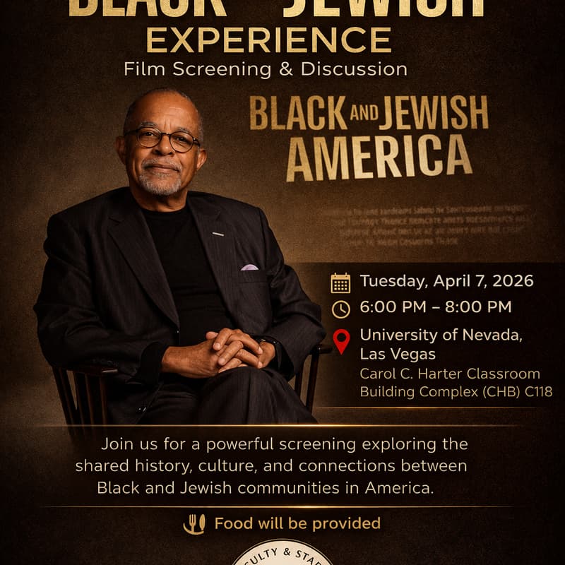 Cover Image for Black and Jewish Experience: Film Screening & Discussion Hosted by UNLV Collegiate 100 x Jewish Faculty and Staff Group
