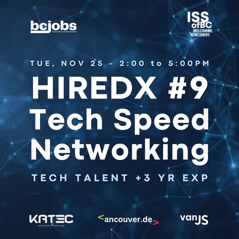 Cover Image for HiredX #9 - Tech Speed Networking (Recruiters)