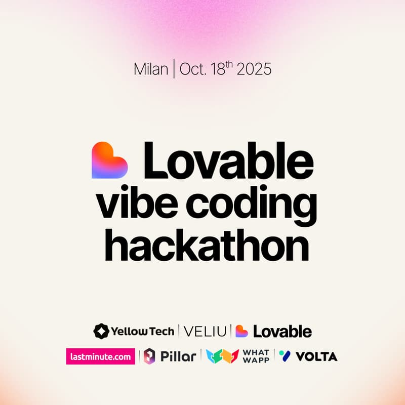 Cover Image for Vibe Coding Hackathon powered by Lovable - Milan ๐ฎ๐น