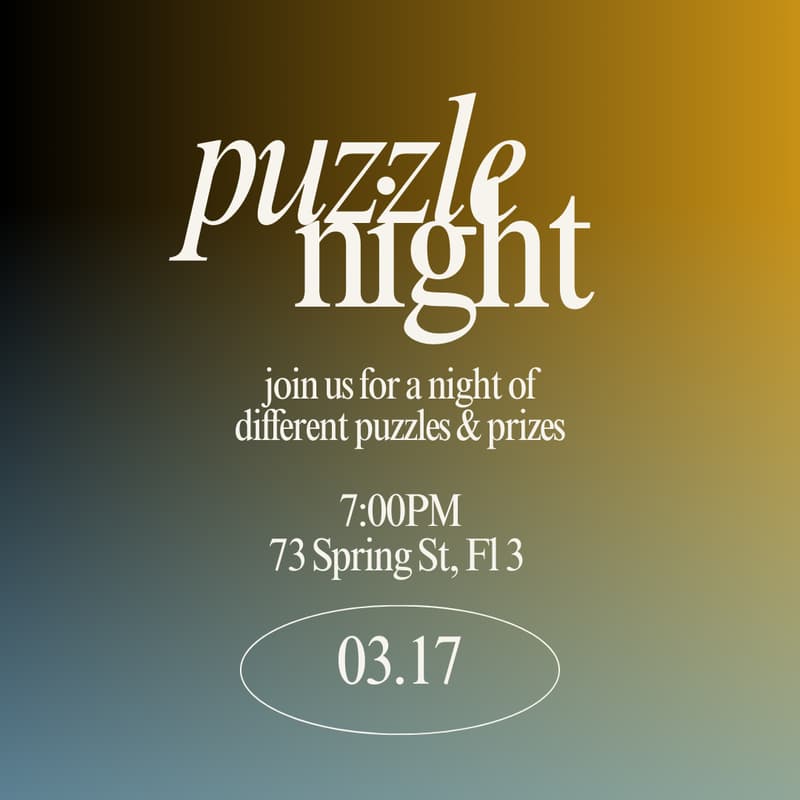 Cover Image for Puzzle night @ Tandem