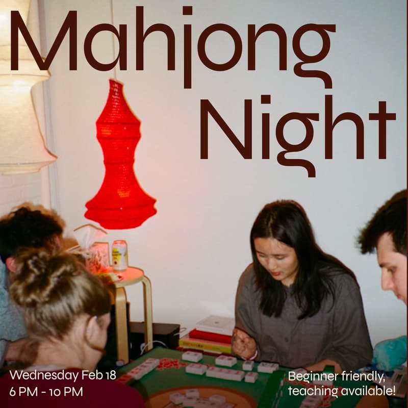 Cover Image for Mahjong Night (Beginner friendly!)