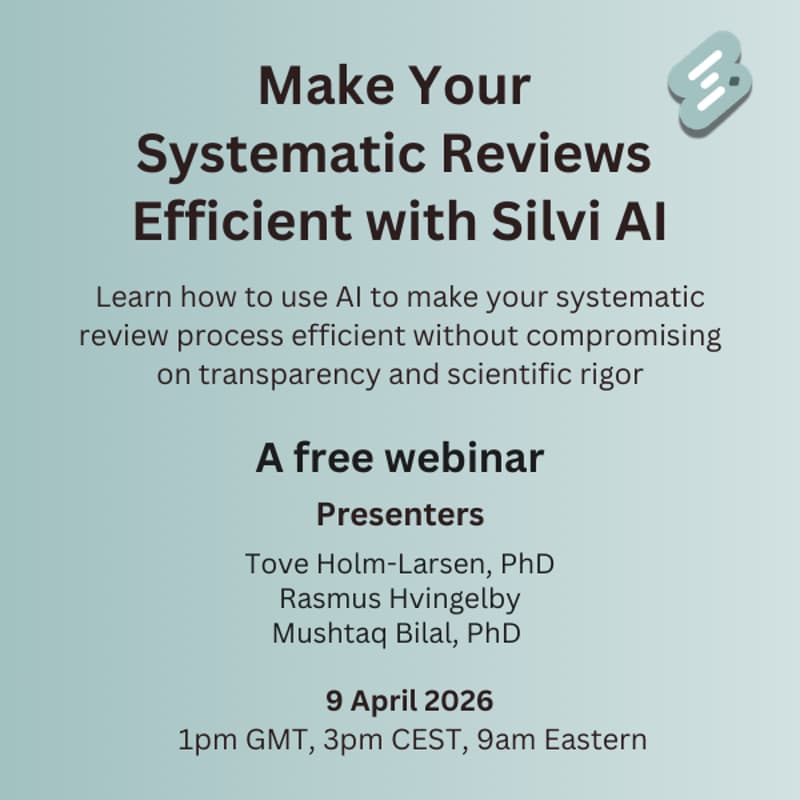 Cover Image for Make Your Systematic Review Efficient with Silvi AI