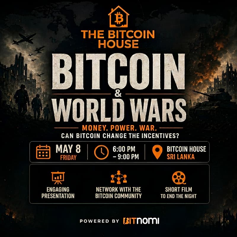 Cover Image for Bitcoin & World Wars - Meetup Colombo, Sri Lanka.