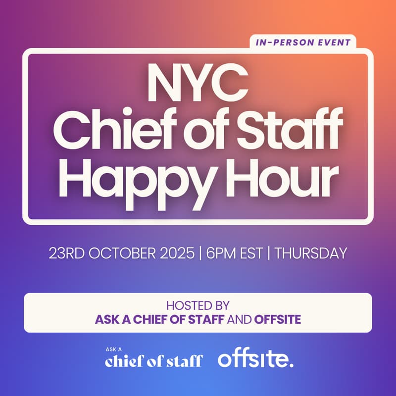 Cover Image for New York City Chief of Staff Happy Hour 🎊