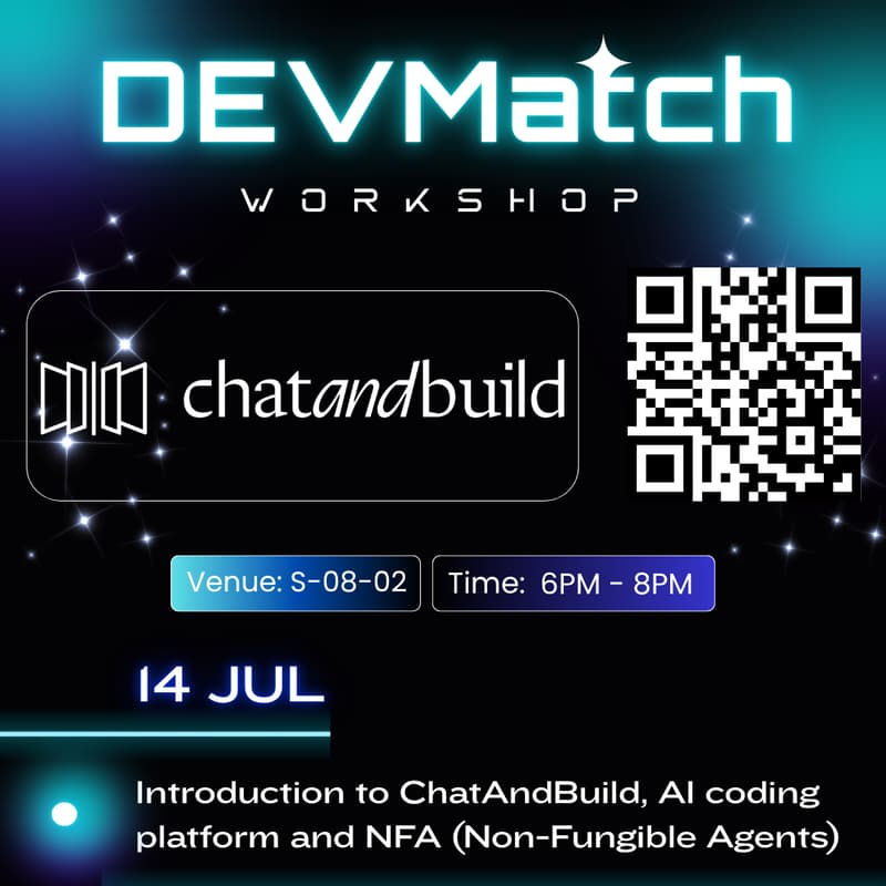 Cover Image for Devmatch Pre-hackathon Workshop: ChatAndBuild