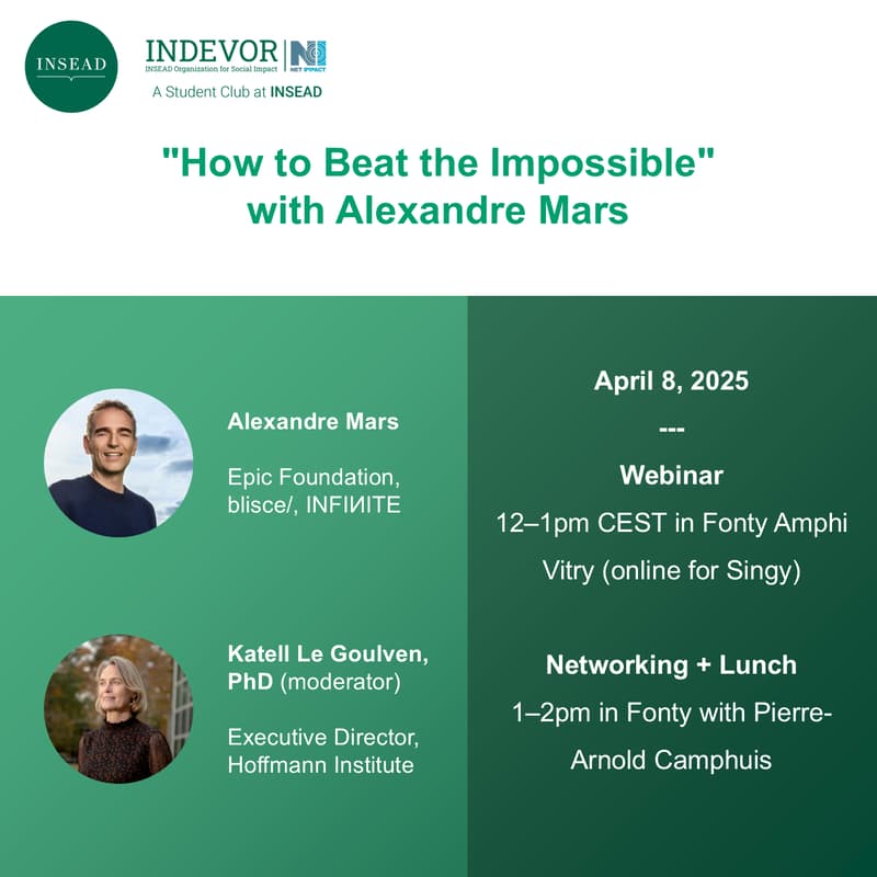 Cover Image for "How to Beat the Impossible" with Alexandre Mars – April 8th