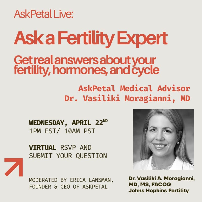 Cover Image for Ask a Fertility Expert: Live Q&A with AskPetal x Director Fertility at Johns Hopkins