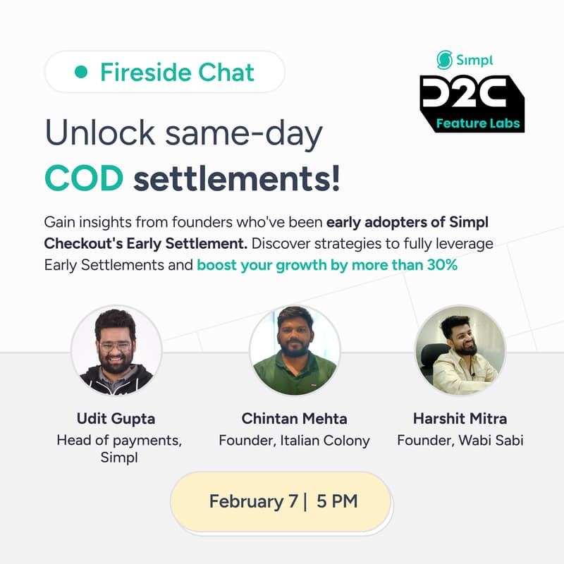 Cover Image for Simpl Checkout's Fireside Chat: Unlock same-day COD settlements