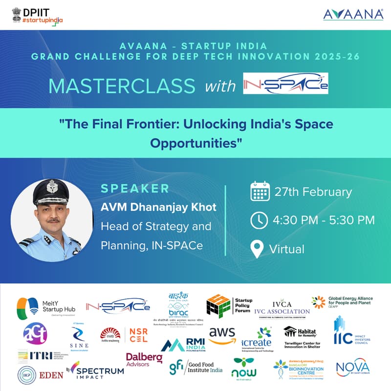 Cover Image for Grand Challenge Masterclass with AVM Dhananjay Khot - Head of Strategy and Planning, IN-SPACe