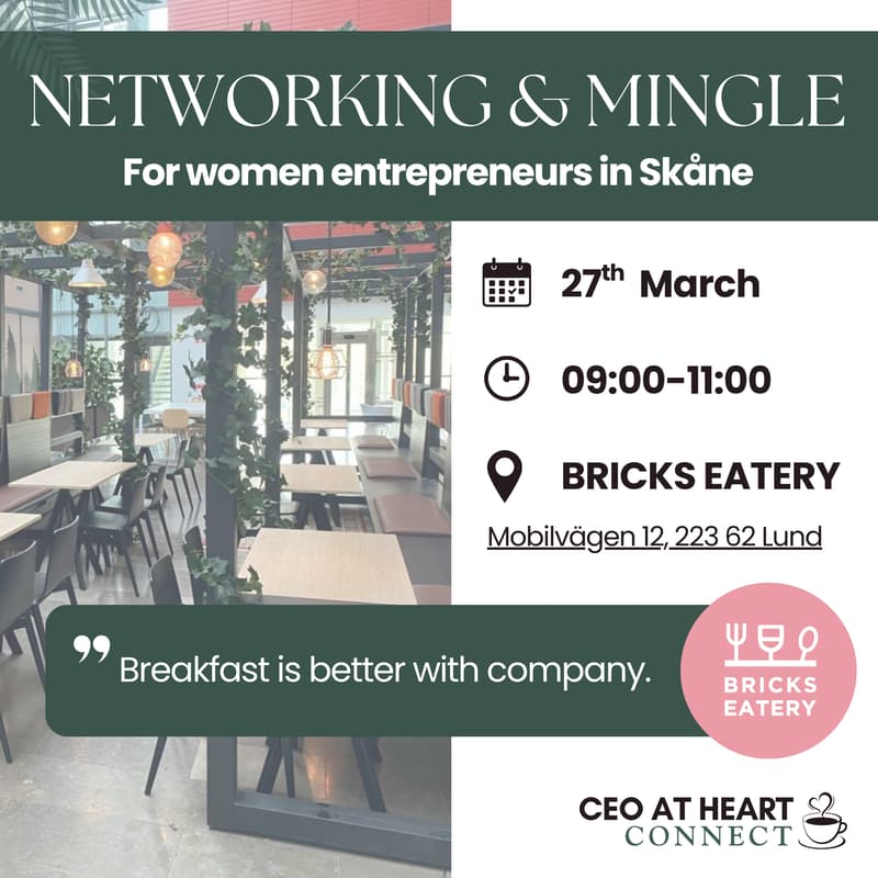 Cover Image for CEO at Heart® Networking and Breakfast in Lund