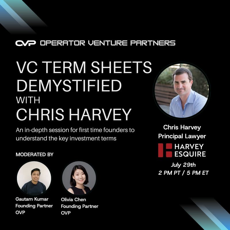 Cover Image for VC Term Sheets Demystified with Chris Harvey