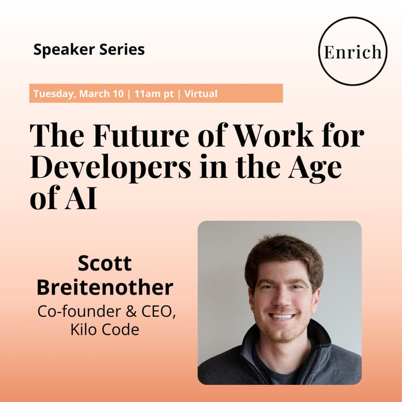 Cover Image for The Future of Work for Developers in the Age of AI | Workshop with Scott Breitenother