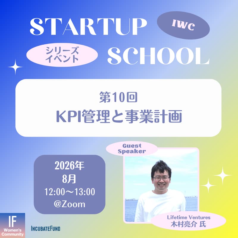 Cover Image for 【STARTUP SCHOOL】第10回:KPI管理と事業計画