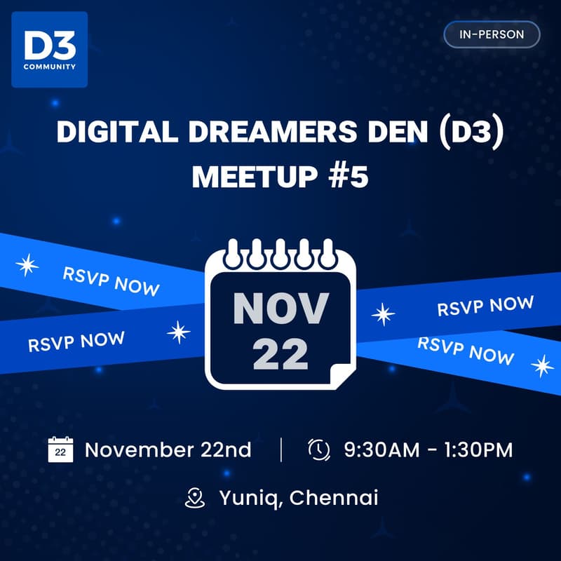 Cover Image for Digital Dreamers Den (D3) Meetup #5