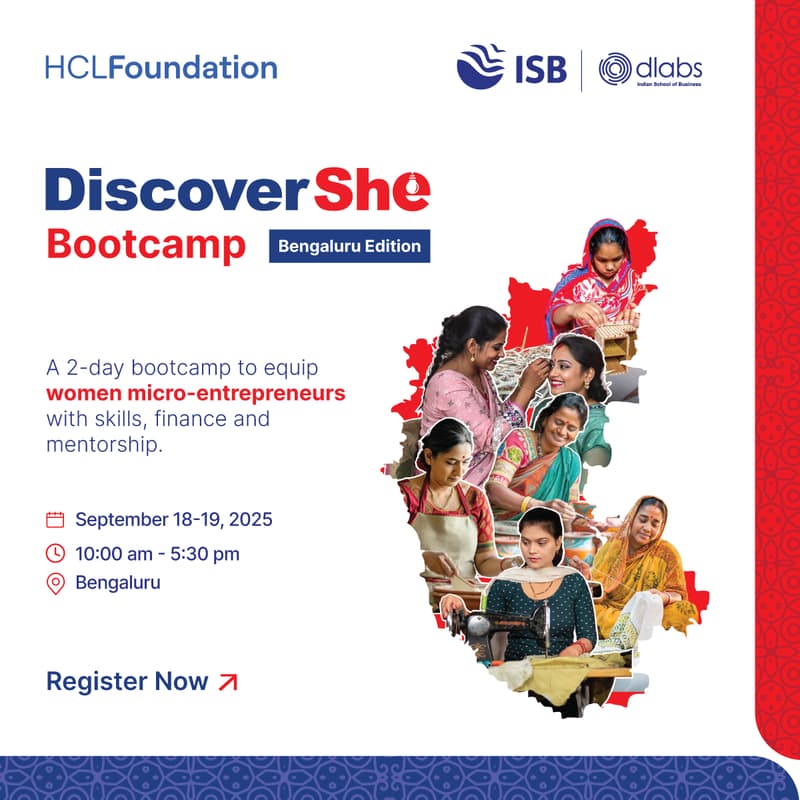 Cover Image for DiscoverShe: 2-Day Bootcamp | Bengaluru Edition