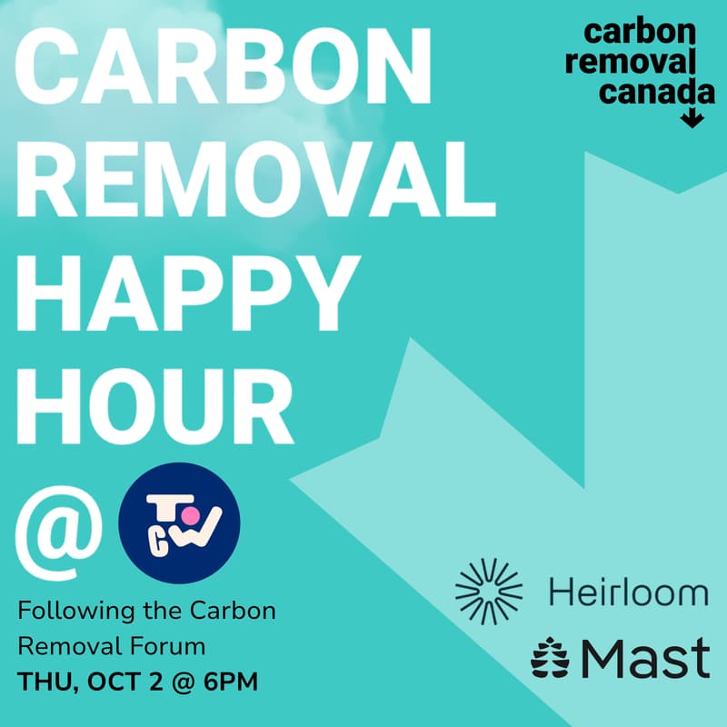 Cover Image for Carbon Removal Happy Hour @ Toronto Climate Week