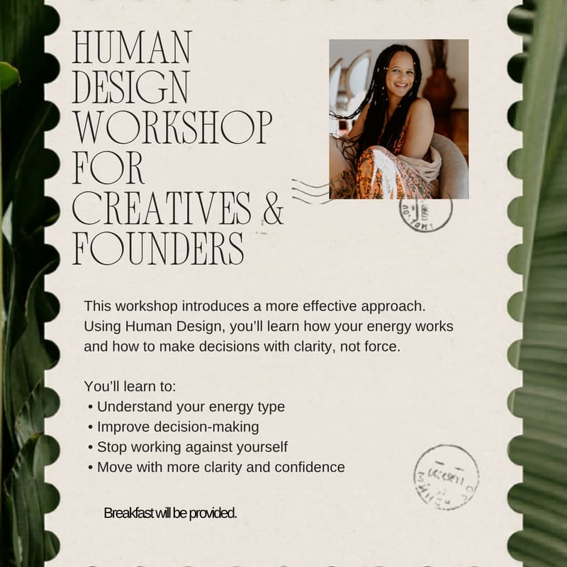 Cover Image for Human Design Workshop for Creatives & Founders