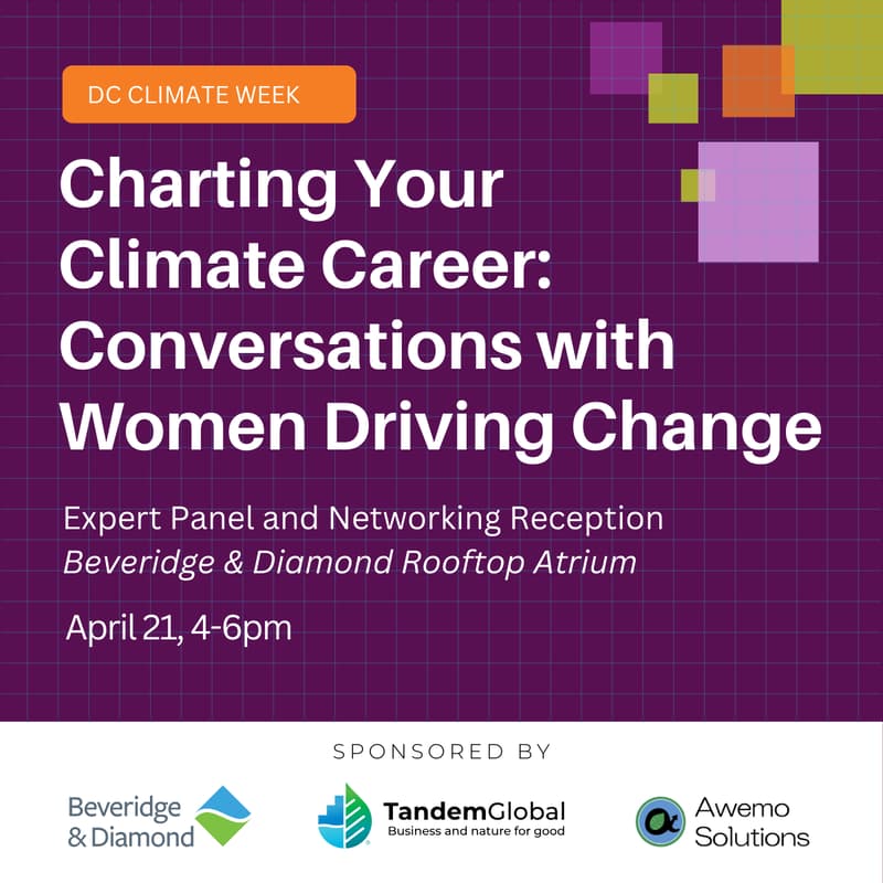 Cover Image for Charting Your Climate Career: Conversations with Women Driving Change - Expert Panel & Networking Reception